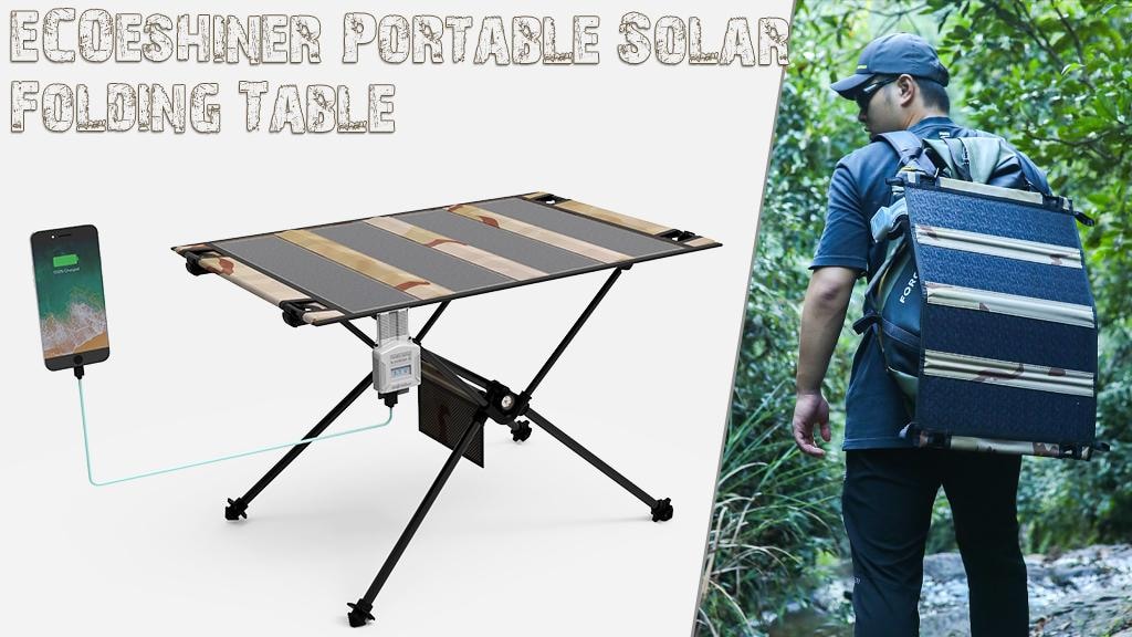 ES- The World's Lightest Portable Solar Folding Table