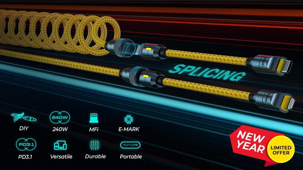 AOHi: Modular Extension USB-C Cable Set For Fast Charging