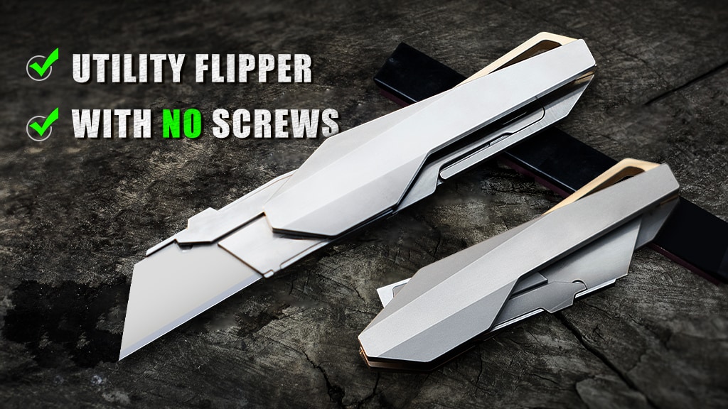 The Moonlight Blade Titanium Flipper Utility Folding Knife