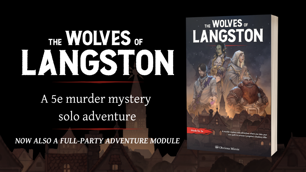 The Wolves of Langston: A 5e Murder Mystery Solo Adventure