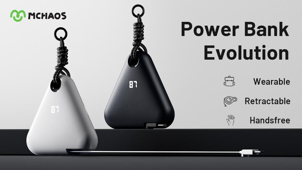 MChaos: On-the-Go Wearable Power Bank w/ Retractable Cable