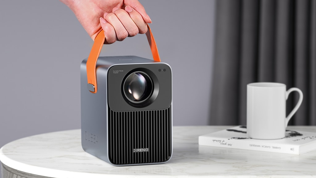 JIRENO CUBE4-The Brightest 100% Sealed Portable Projector
