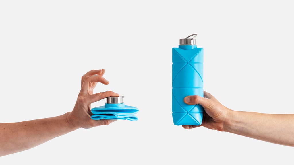 Origami Bottle! Revolutionary space-saving bottle by DiFOLD.
