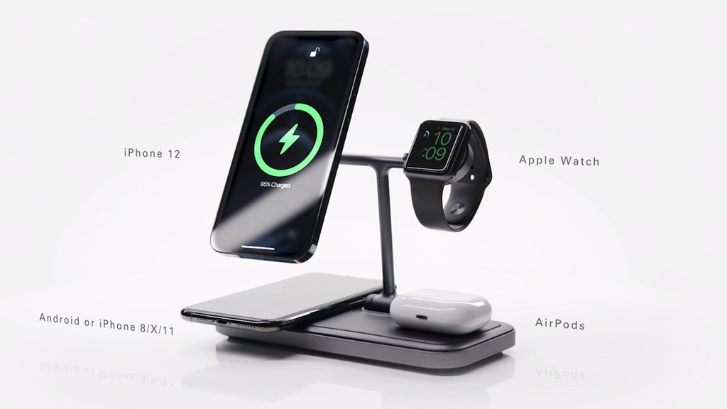 HyperJuice 4-in-1 Magnetic Wireless Charger Stand for iPhone