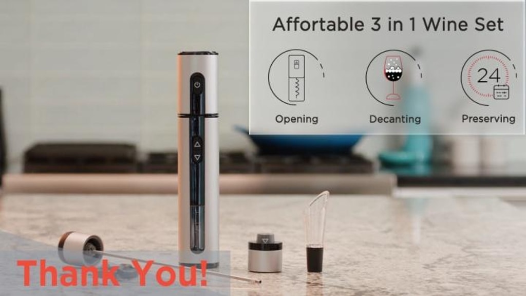 The Most Affordable 3-In-1 Wine Opener + Decanter +Preserver