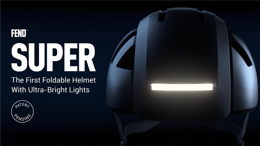 FEND SUPER - Foldable Bike Helmet with Lights
