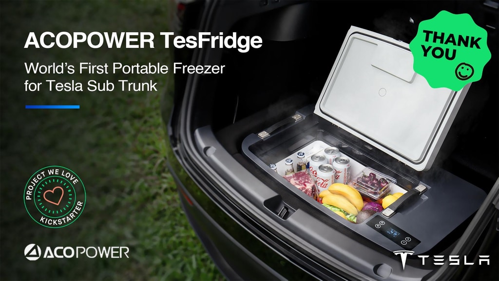World’s First Portable Freezer for Tesla Sub-Trunk