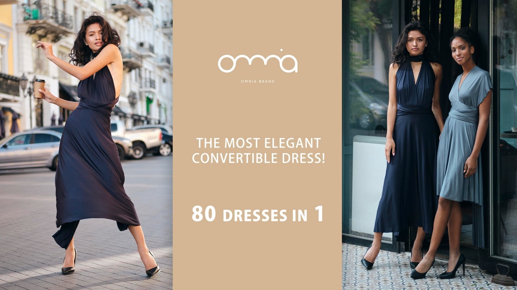 OMNIA V - feminine convertible dress for modern woman.
