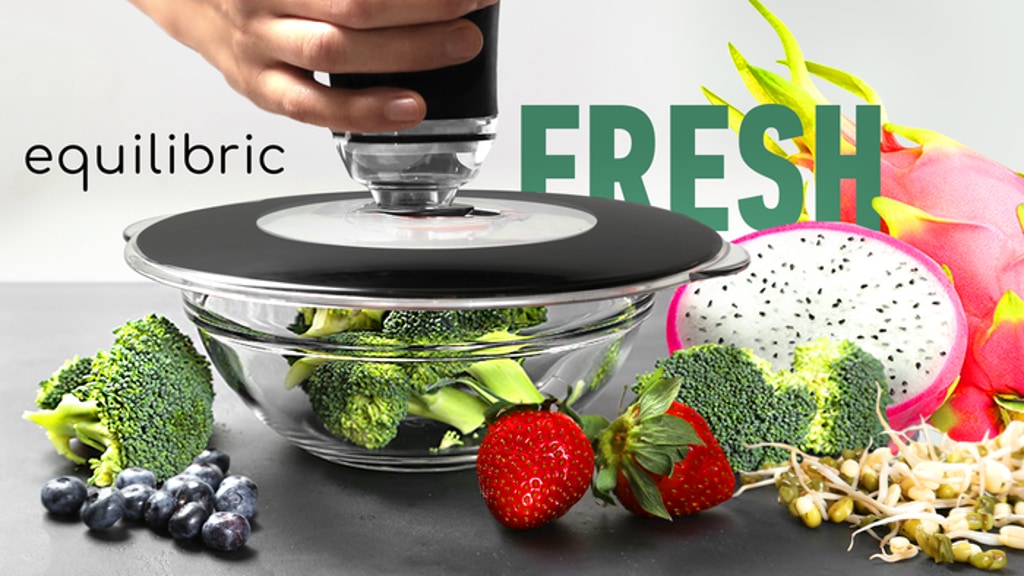 Equilibric Vacuum Lids and Pump for 7x Fresher Food and Wine