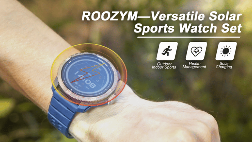 ROOZYM—Versatile Solar Sports Watch Set
