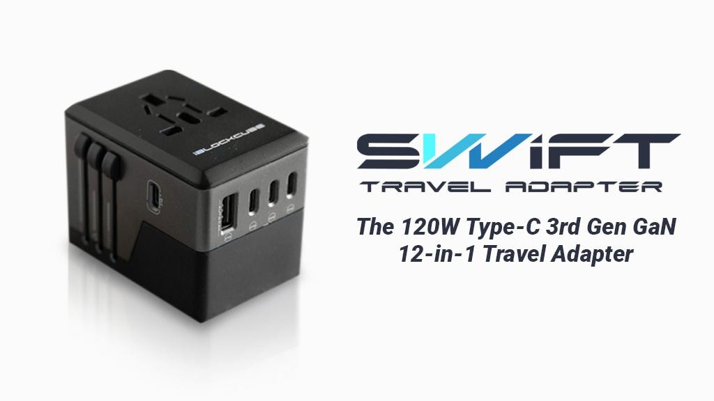 Swift: The 120W Type-C 3rd Gen. GaN 12-in-1 Travel Adapter