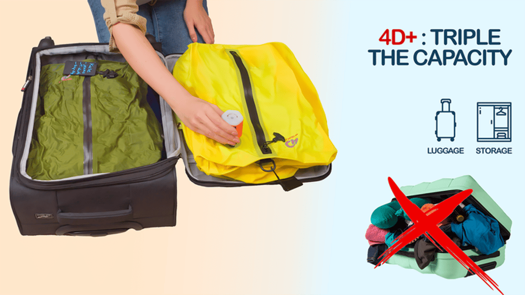 4D Pack Plus: triple your storage and luggage capacity!