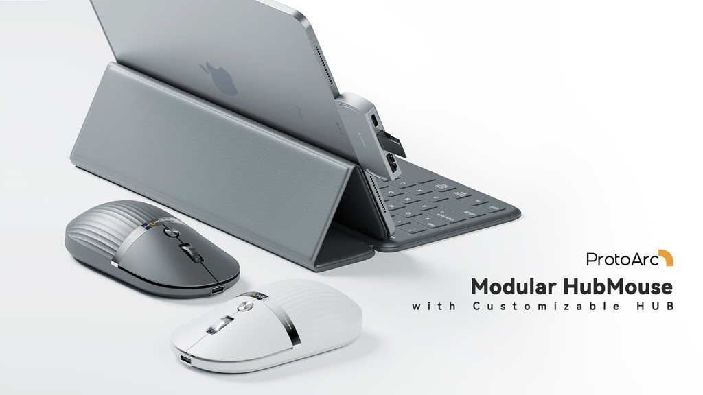 ProtoArc Modular HubMouse with Customizable HUB