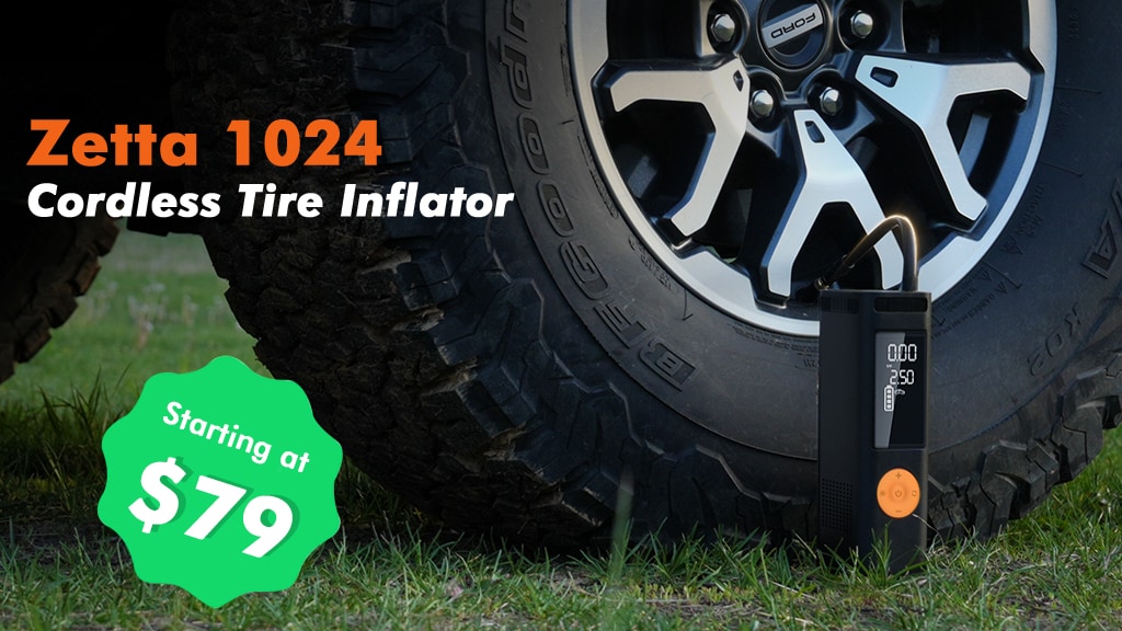 ZETTA 1024: 2X Faster Portable Tire Inflator