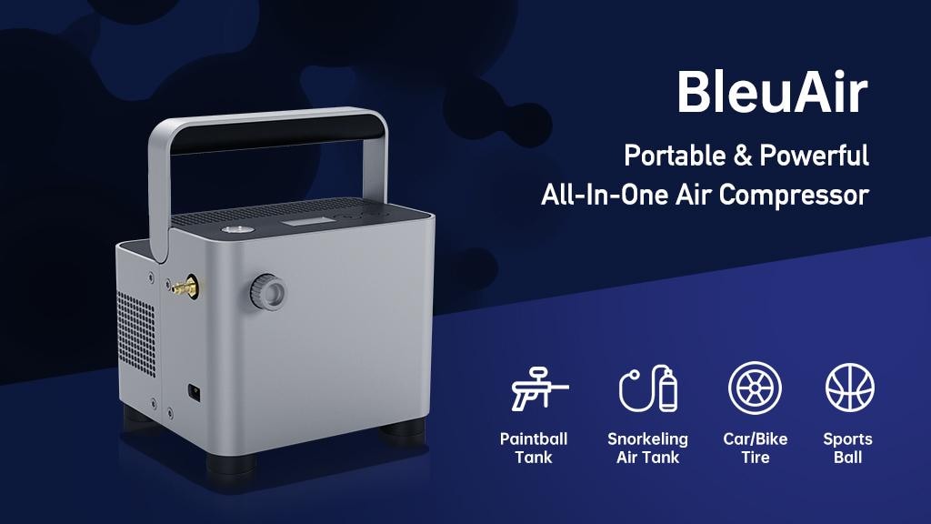 BleuAir: Portable & Powerful All-In-One Air Compressor
