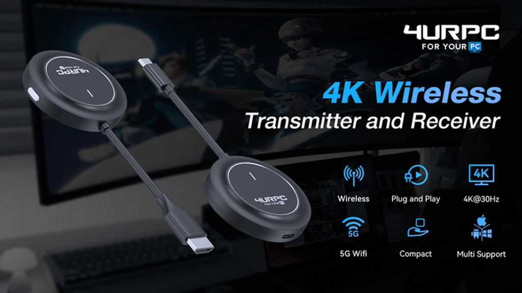 4URPC: True Wireless 4K Type-C Transmitter and HDMI Receiver