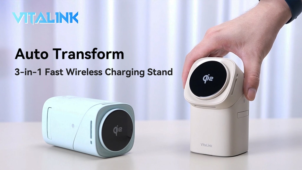 VitaLink: Auto Transform 3-in-1 Fast Wireless Charge Station