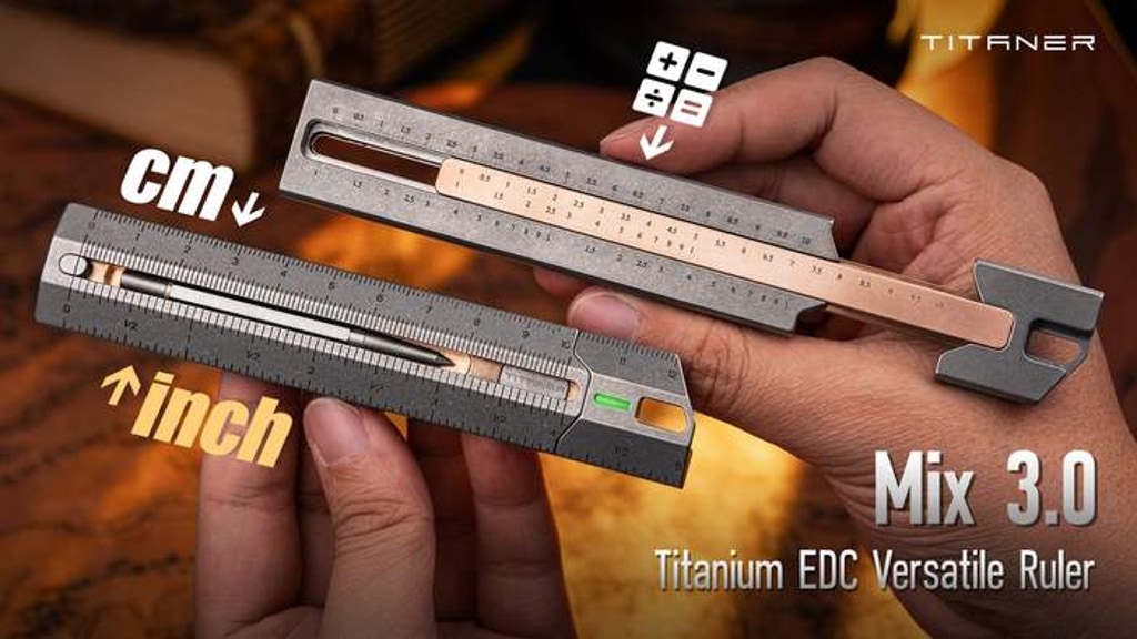 Titaner® Mix 3.0 | Titanium EDC Versatile Ruler