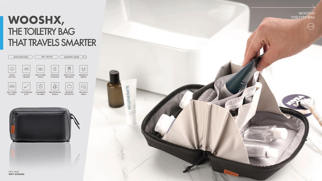 WooshX – The Toiletry Bag That Travels Smarter.