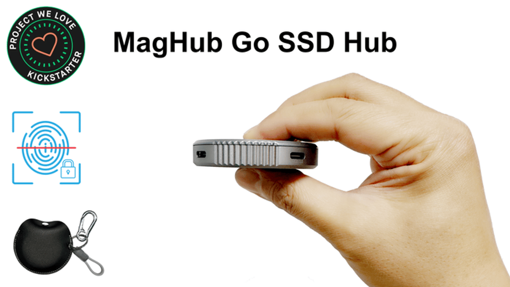 MagHub Go Portable SSD 3-in-1 Hub with Fingerprint Security
