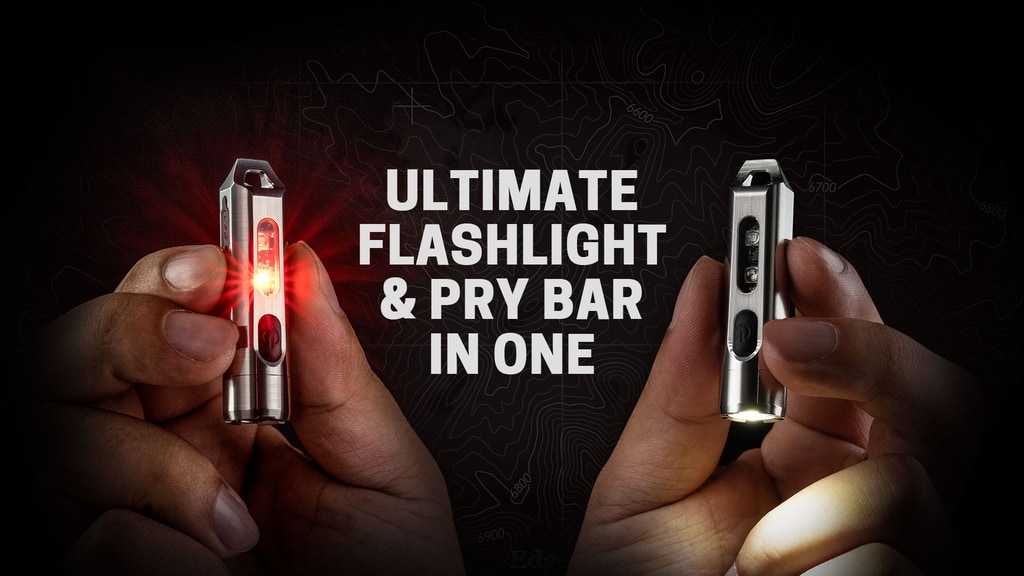 Hunt Pro: The Titanium 5-LED Mini Flashlight & Tool in One.