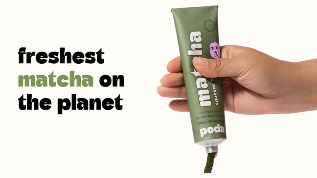 poda: drinkable matcha paste – just squeeze & sip