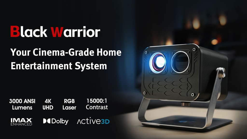 Black Warrior: Cinematic 4K RGB 3D GTV & KTV Laser Projector