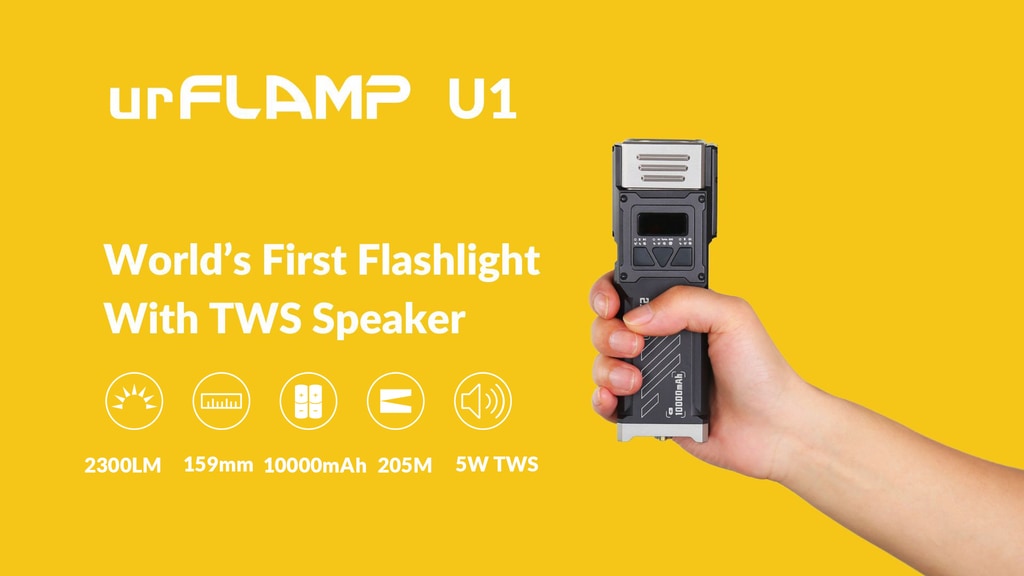 urFlamp® U1: Innovative flashlight with Bluetooth Speaker