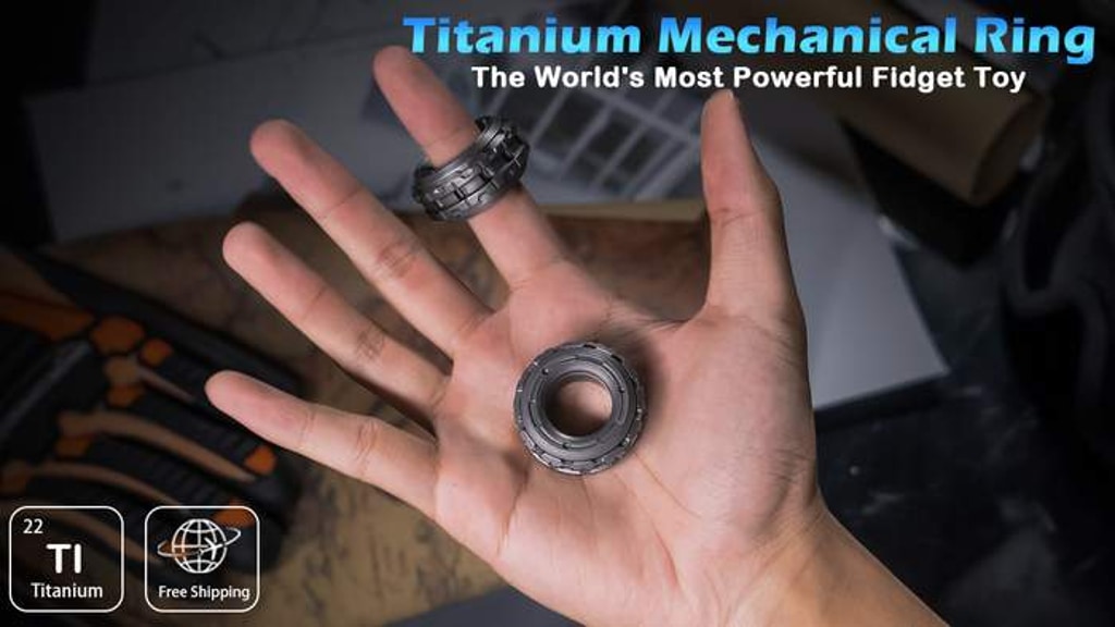 The World's Most Powerful Titanium Fidget Toy-Mechanic Ring