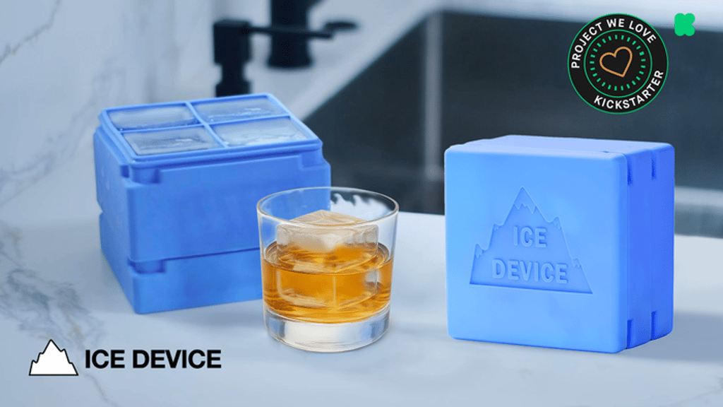 Ice Device | The Any-Way Tray for 1" Ice & 2" Cocktail Cubes