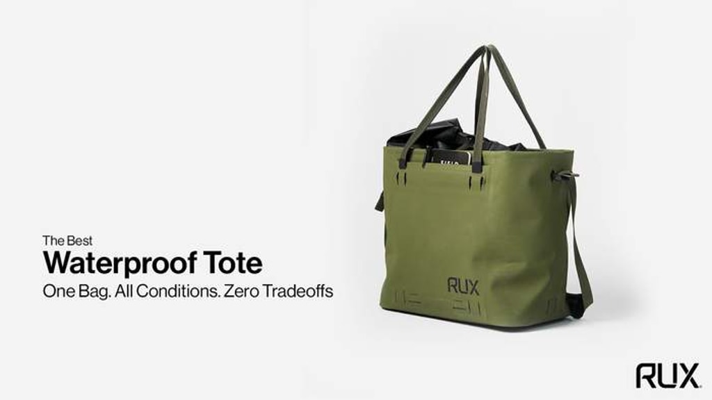 RUX Waterproof Tote Bag — Rainproof. Rugged. Always Ready.