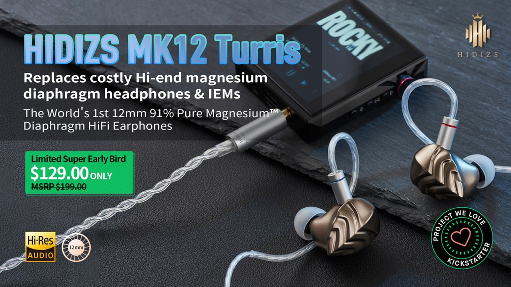 World‘s 1st 12mm 91% Pure Magnesium™ Diaphragm HiFi Earphone