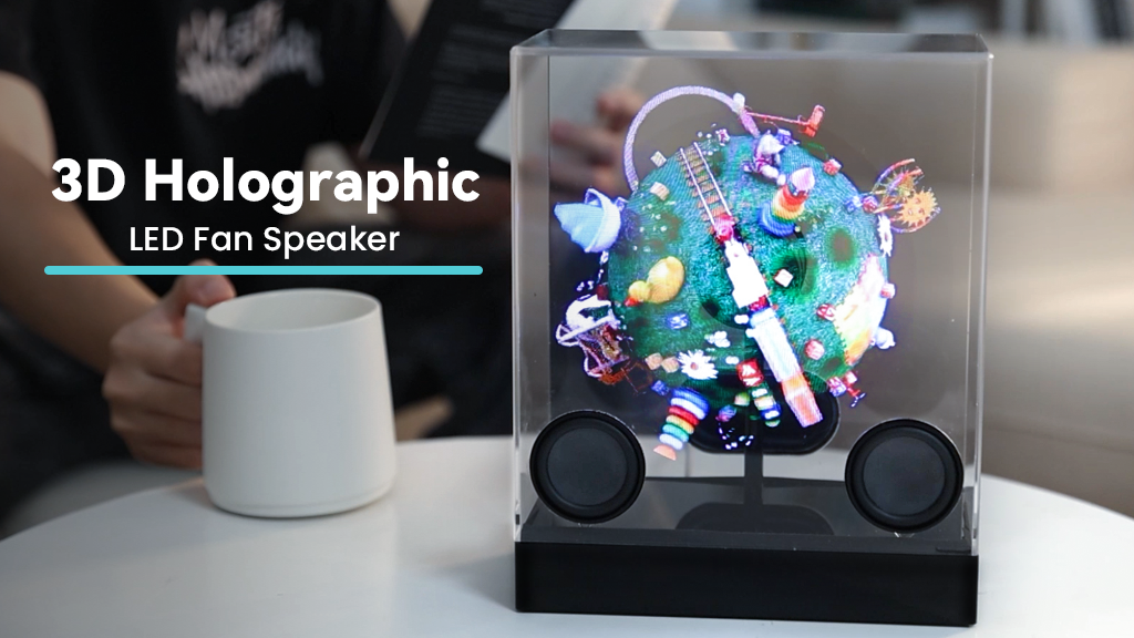 3D Holographic Fan LED Speaker - Redefine AV Experience