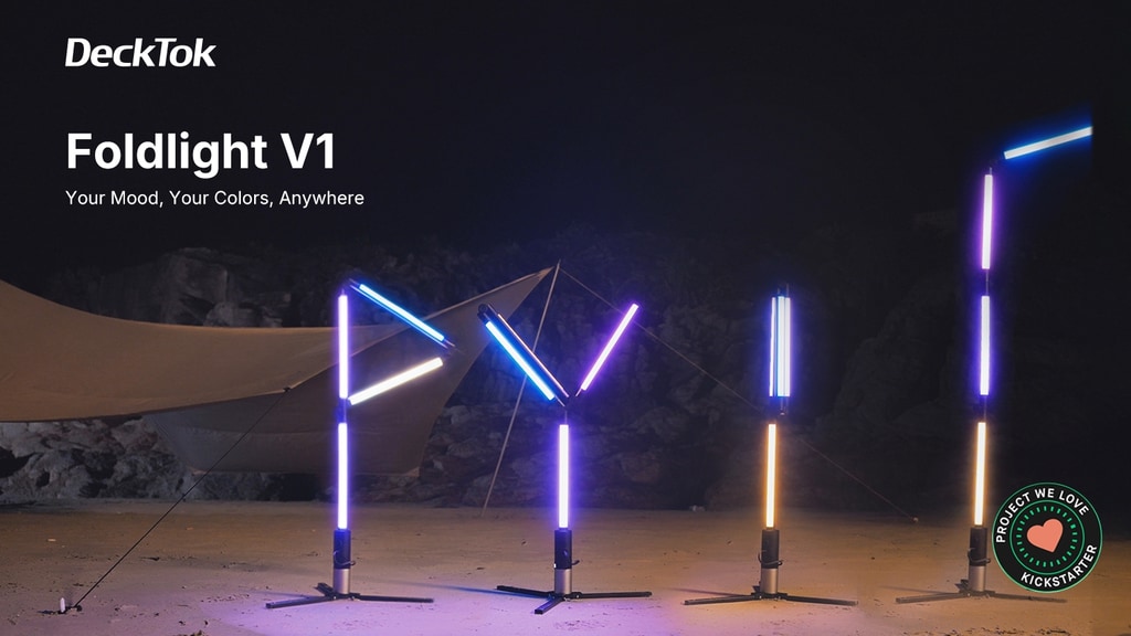 Decktok V1:The World's First Foldable Outdoor Ambient Light.
