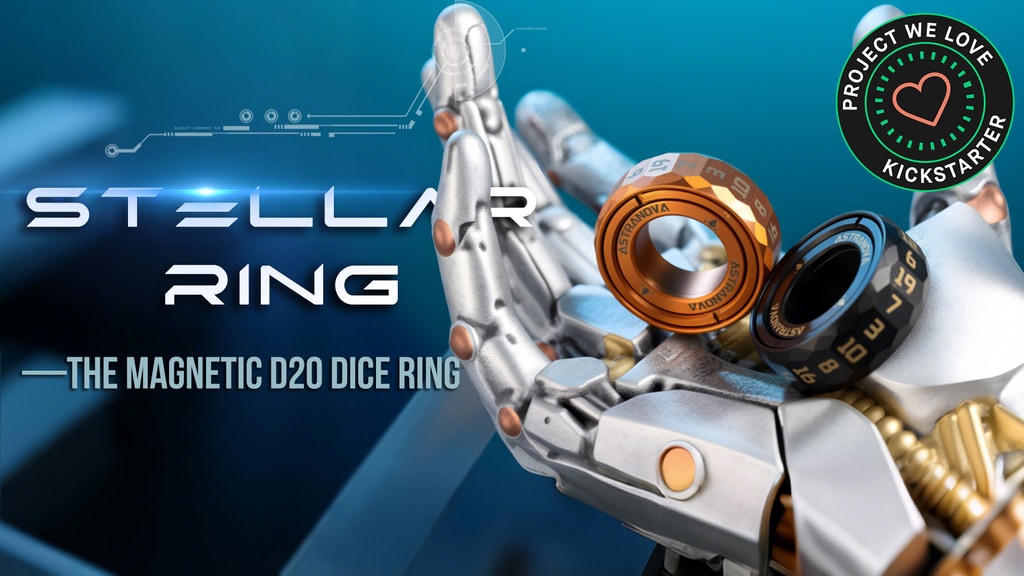Stellar Ring - The Portable Magnetic D20 Dice Ring