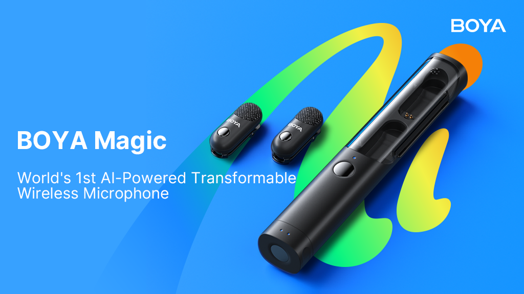 BOYA Magic|World’s 1st AI-Powered Transformable Wireless Mic