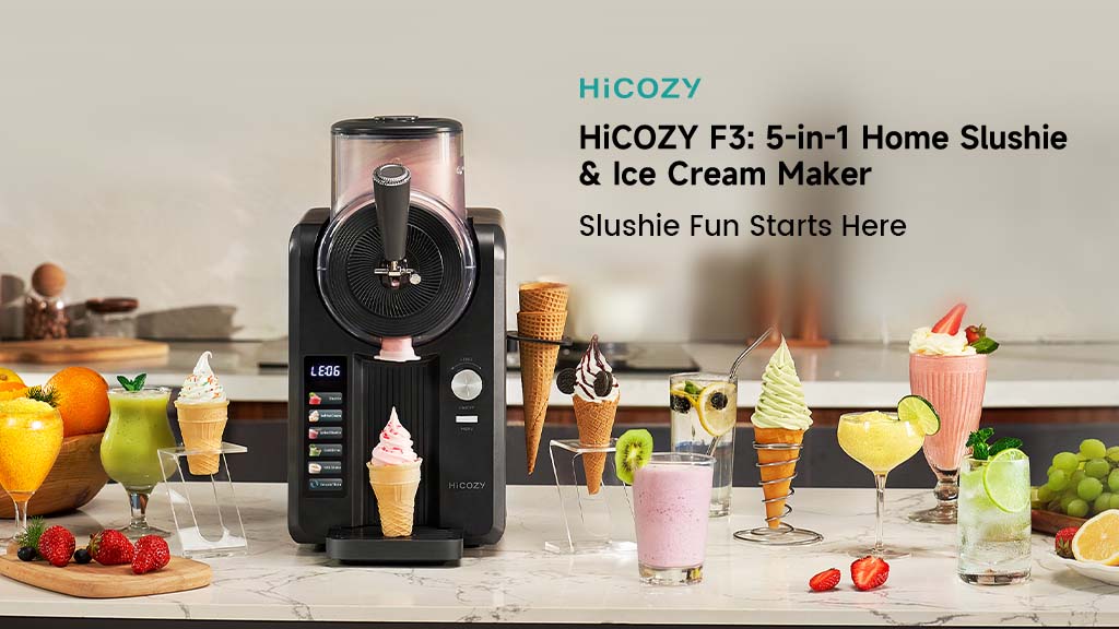 HiCOZY F3: 5-in-1 Home Slushie & Ice Cream Maker