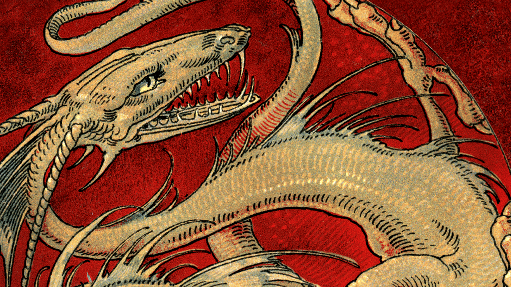 ANIMALIA Art Nouveau Dragons 1895 Fantasy Bestiary Art Book