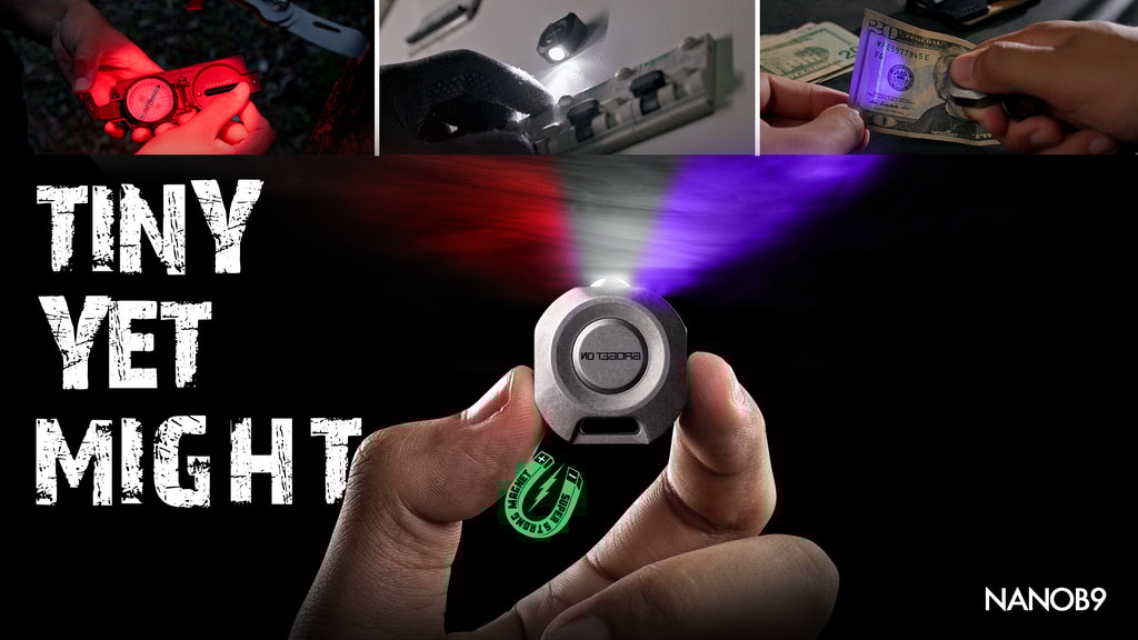 NanoB9: The World’s Most Versatile Coin-Sized Flashlight