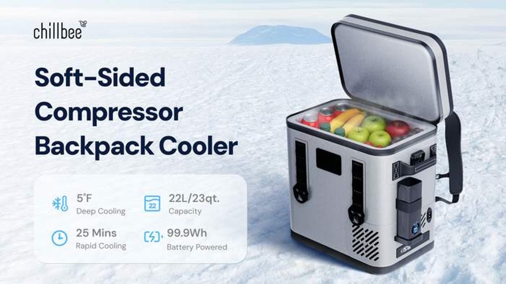 World‘s 1st Soft Backpack Cooler: Low to 5°F with Compressor