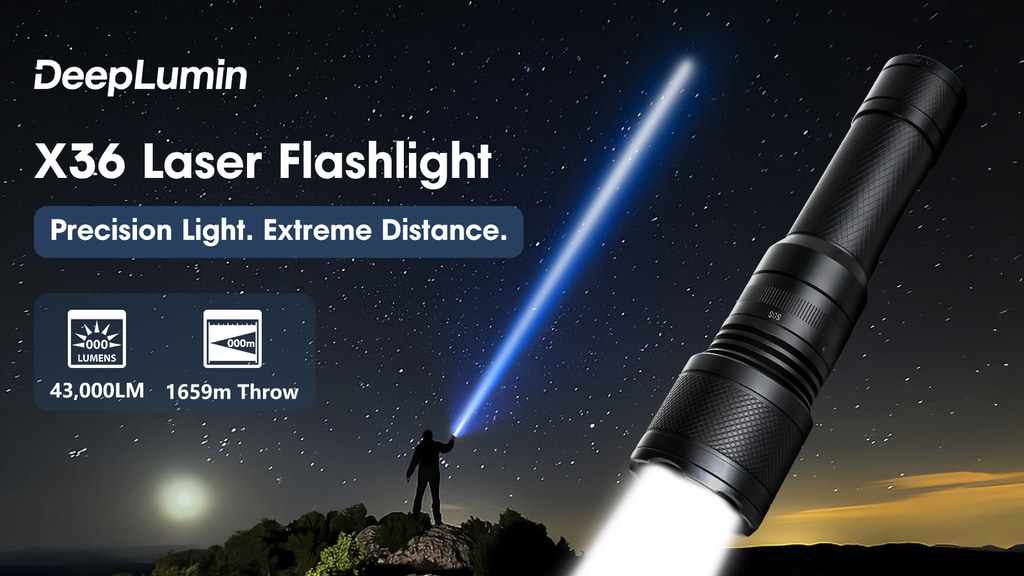 DeepLumin X36: Powerful Outdoor and Diving Laser Flashlight