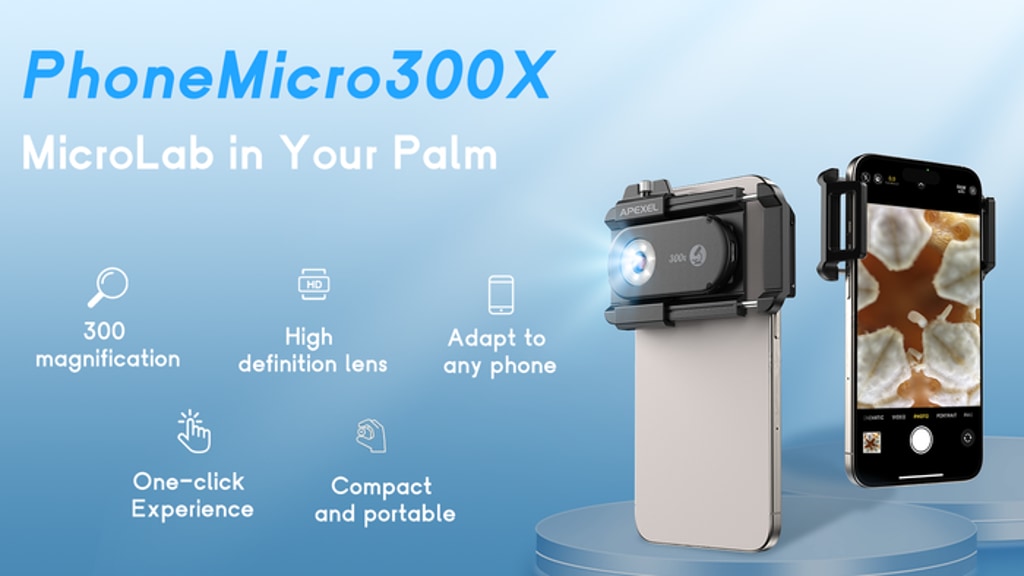 The World in 300X: Universal Microscope Lens for Smartphones