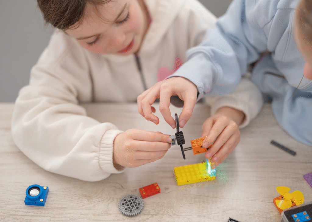 SparkBlocks: STEM blocks that click onto LEGO bricks