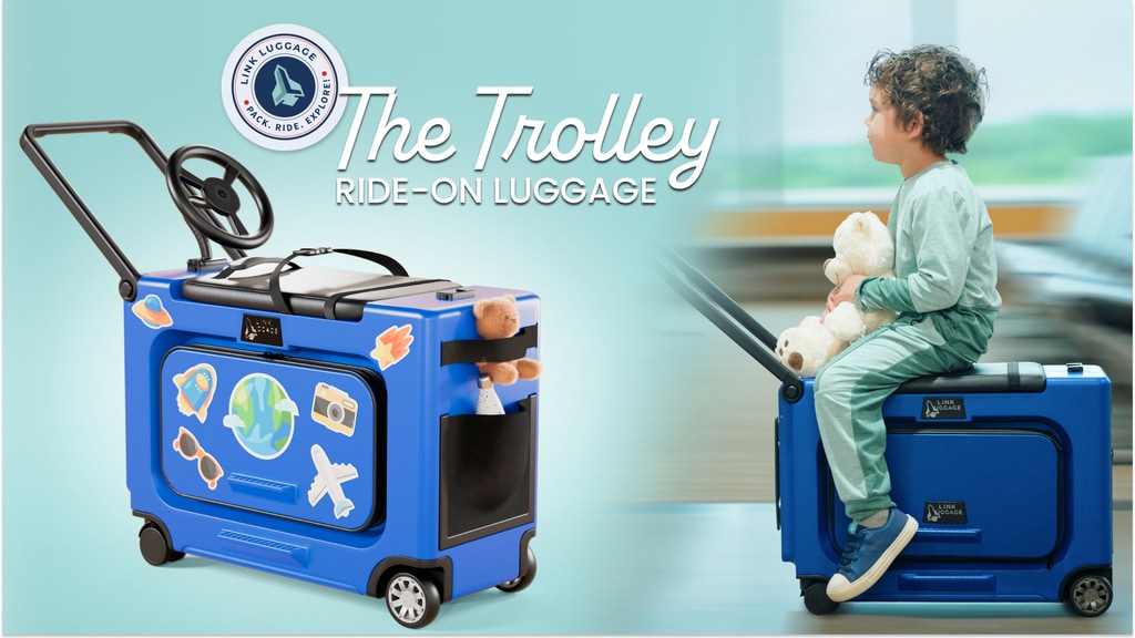 The Trolley: Stable Ride-On Carry-On Suitcase for Kids
