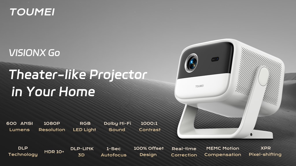 TOUMEI VISIONX Go: Portable Cinematic Projector in Your Home
