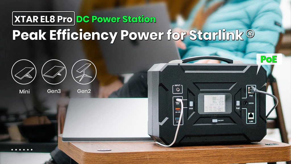 Xtar EL8 Pro Power Starlink with Peak Efficiency