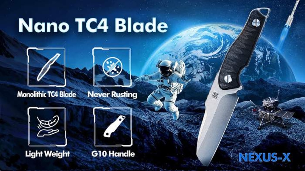 NEVER RUSTING丨NEXUS-X: Super Nano-TC4 Blade Outdoor Knife