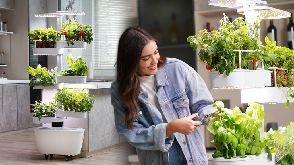 Indoor Hydroponic Tower – Grow 48 Plants at Once