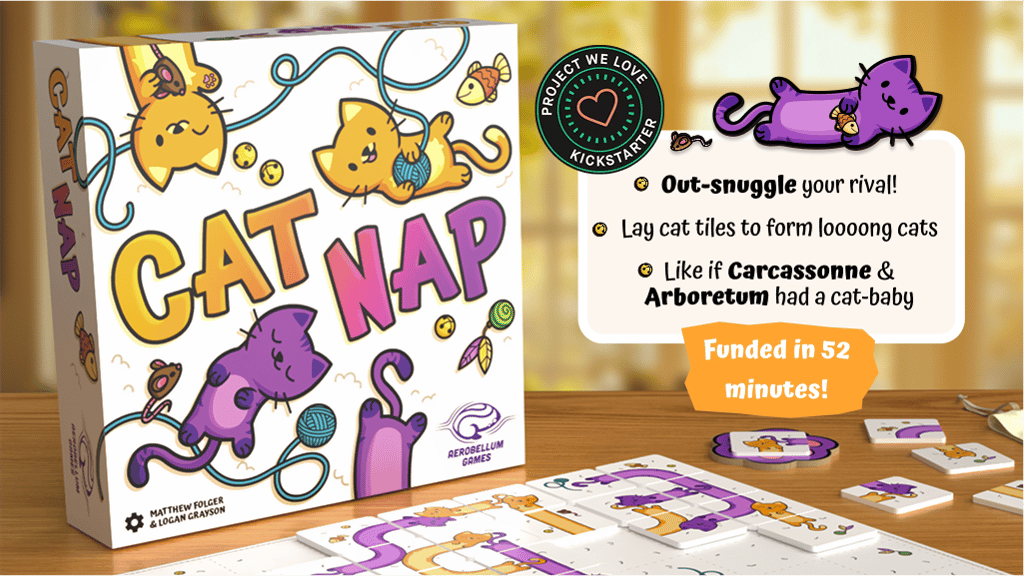 Cat Nap: A tile laying game about out-snuggling your rival!