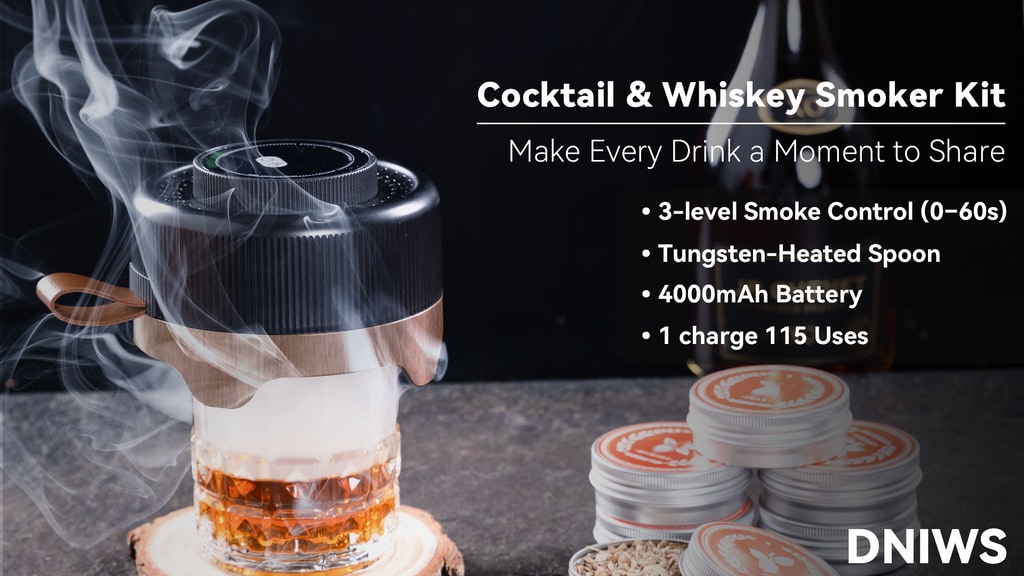 DNIWS — Adjustable Drink Smoker Kit to Match Your Rituals